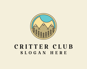 Outdoor Nature Mountain Range logo design