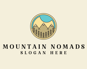 Outdoor Nature Mountain Range logo design