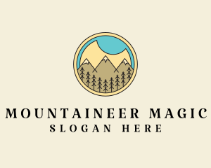 Outdoor Nature Mountain Range logo design