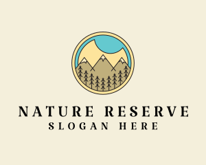 Outdoor Nature Mountain Range logo design