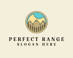 Outdoor Nature Mountain Range logo design