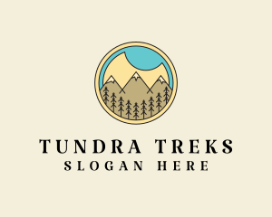 Outdoor Nature Mountain Range logo design