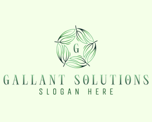 Environmental Garden Leaves logo design