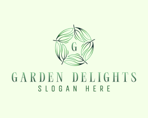 Environmental Garden Leaves logo design