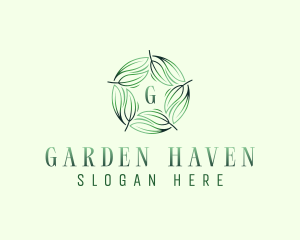 Environmental Garden Leaves logo design