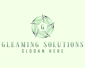 Environmental Garden Leaves logo design