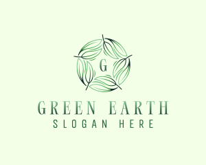 Environmental Garden Leaves logo design