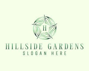 Environmental Garden Leaves logo design