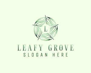 Environmental Garden Leaves logo design