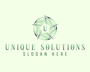 Environmental Garden Leaves logo design