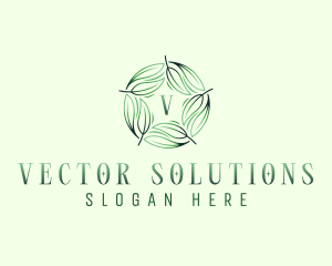 Environmental Garden Leaves logo design