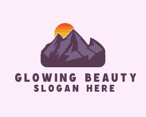Mountain Range Sunset Logo