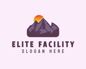 Mountain Range Sunset Logo