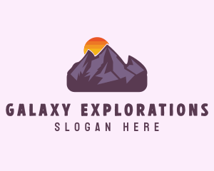 Mountain Range Sunset logo design