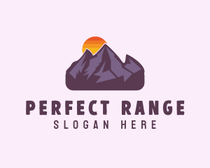 Mountain Range Sunset logo design