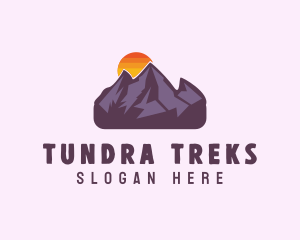 Mountain Range Sunset logo design