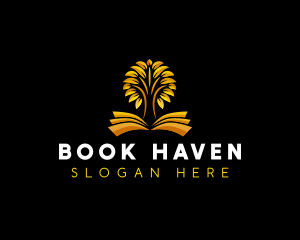 Tree Book Knowledge logo design