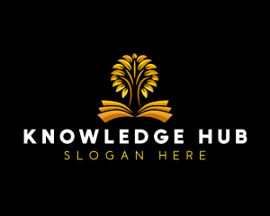 Tree Book Knowledge logo design