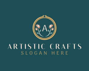 Floral Embroidery Craft logo design