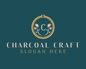 Floral Embroidery Craft logo design