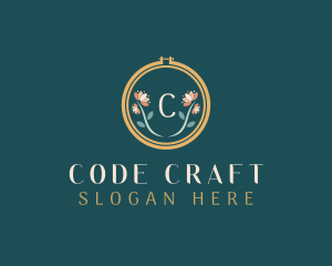 Floral Embroidery Craft logo design