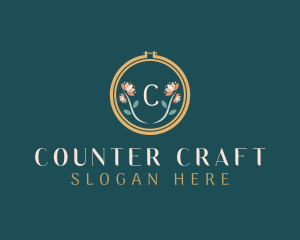 Floral Embroidery Craft logo design