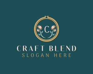 Floral Embroidery Craft logo design