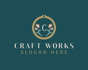 Floral Embroidery Craft logo design