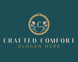 Floral Embroidery Craft logo design