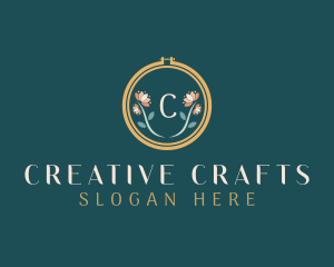 Floral Embroidery Craft logo design