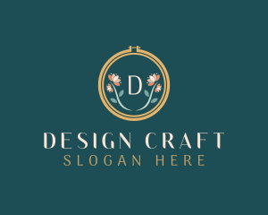 Floral Embroidery Craft logo design