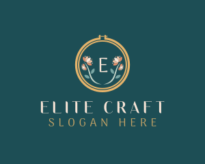 Floral Embroidery Craft logo design