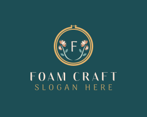 Floral Embroidery Craft logo design