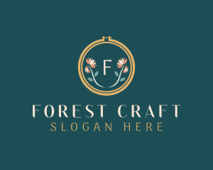 Floral Embroidery Craft logo design