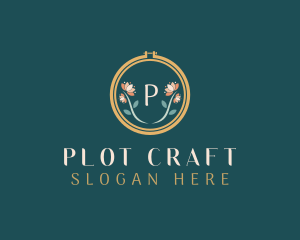 Floral Embroidery Craft logo design