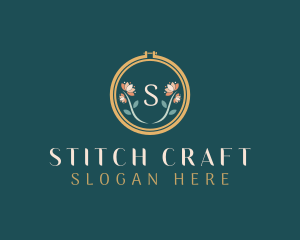 Floral Embroidery Craft logo design