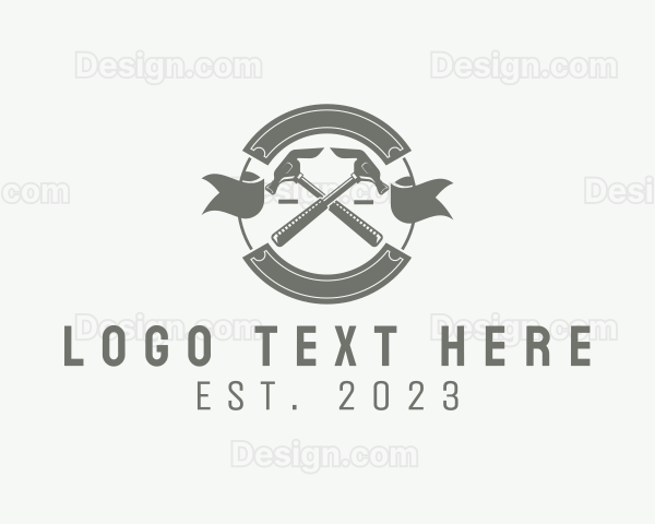 Hammer Handyman Banner Logo