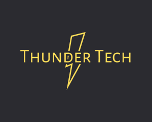 Thunder Bolt Wordmark  logo design