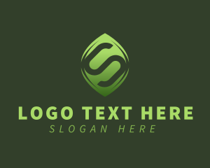 Eco Leaf Letter S logo