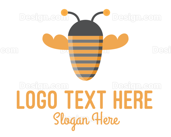 Orange Bee Stripes Logo