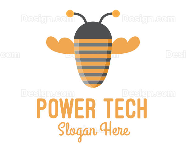 Orange Bee Stripes Logo