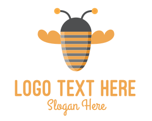 Orange Bee Stripes Logo