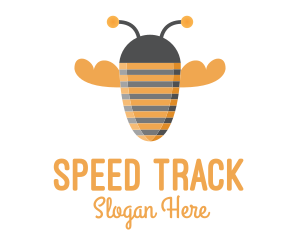 Orange Bee Stripes Logo