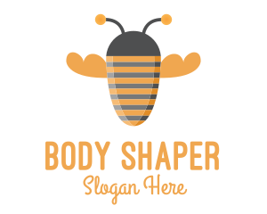 Orange Bee Stripes logo design