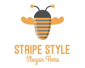 Orange Bee Stripes logo design