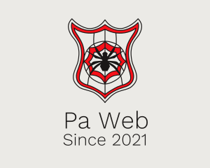 Spider Web Shield logo design