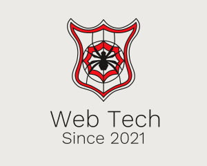 Spider Web Shield logo design