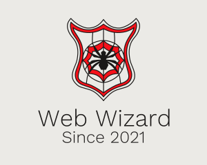 Spider Web Shield logo design