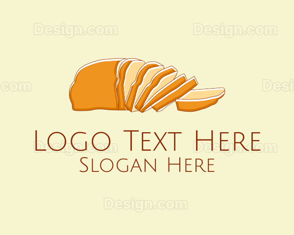 Wheat Bread Slice Logo