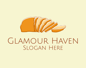 Wheat Bread Slice Logo